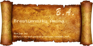 Brestyenszky Amina névjegykártya